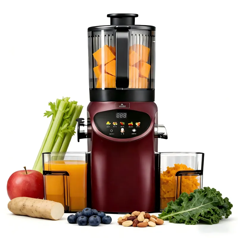 Electric Slow Juicer Cold Press - عصارة كهربائية فاخرة بفتحة تغذية كبيرة