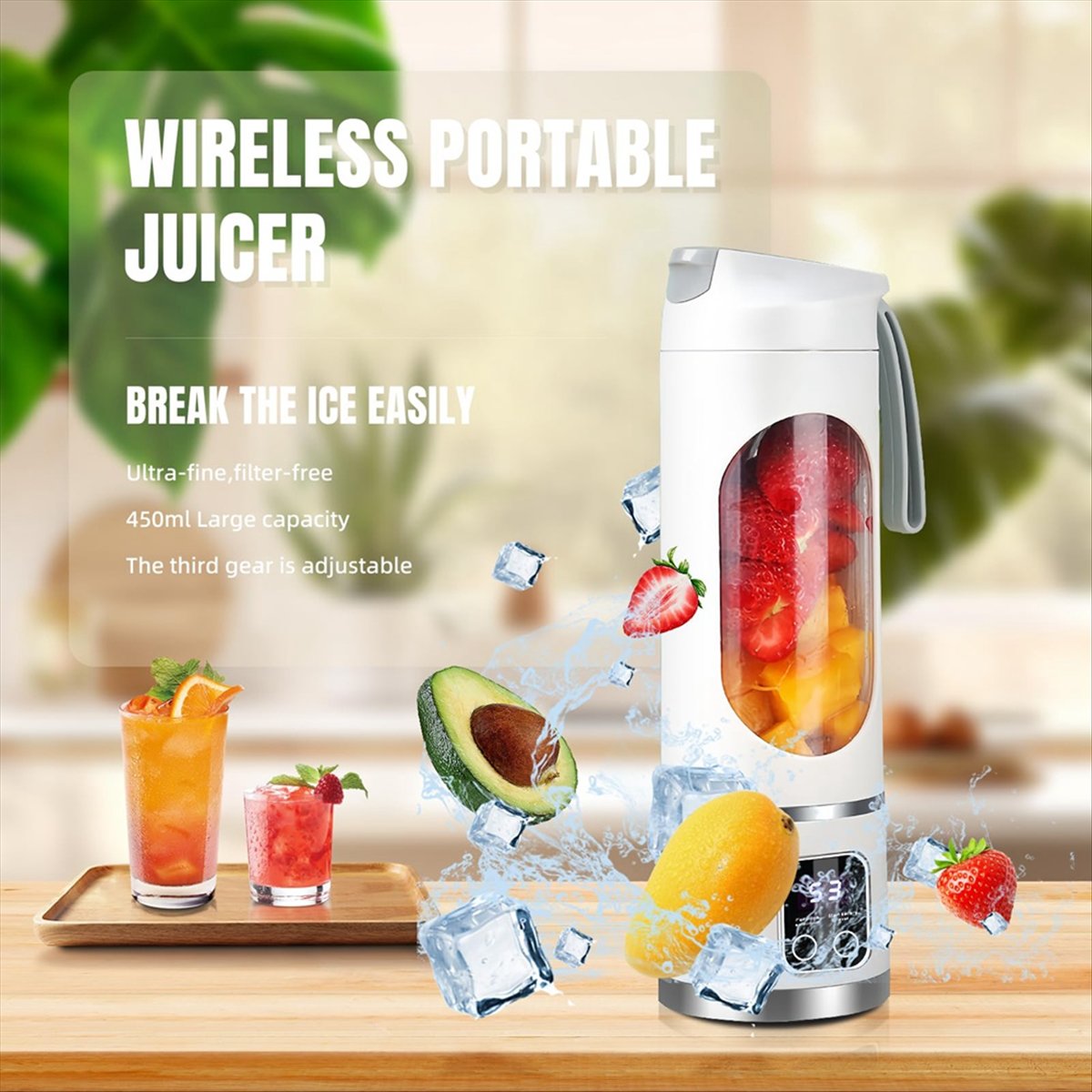 Portable Blender Usb Rechargeable - خلاط محمول قابل لإعادة الشحن عبر